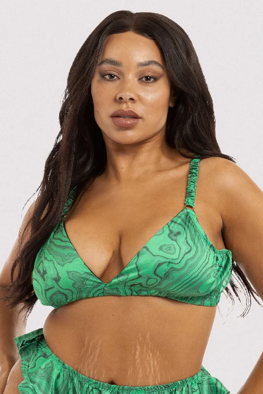 seamless cotton briefs-Malachite Bralette