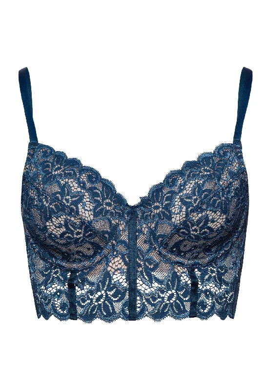 breathable lace panties-Marlene Lace Corset Underwire Bra | Mystic Blue 70893-1652