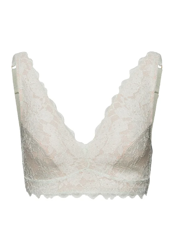 organic cotton underwear-Anais Lace Soft Cup Bra | White Sage 70903-2737