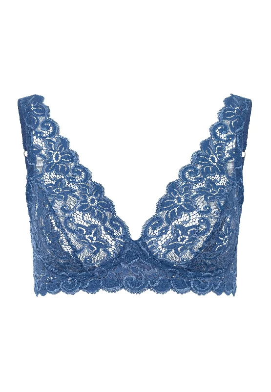 lightweight cotton panties-Luxury Moments Lace Soft Cup Bra | True Navy 71465-2604