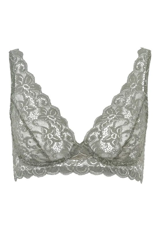 women’s lace panties-Luxury Moments Lace Soft Cup Bra | Antique Green 71465-2668