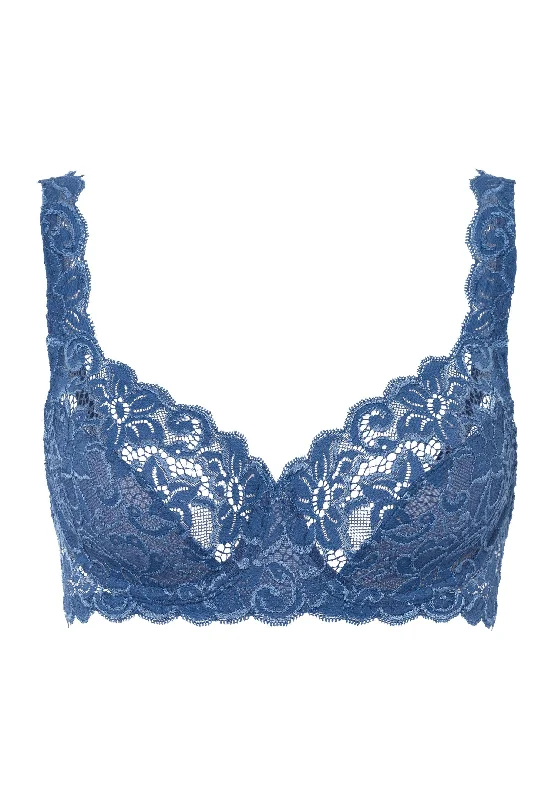 comfy bamboo panties-Luxury Moments Lace Underwire Bra | True Navy 71467-2604