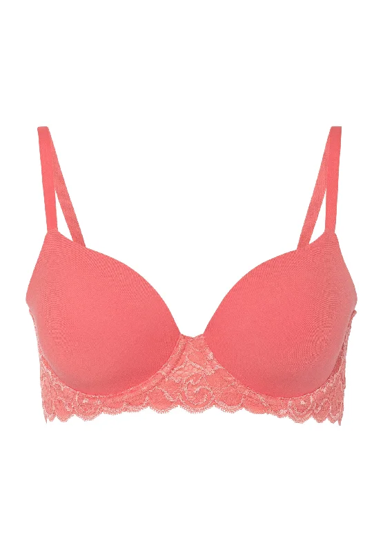 plus-size panties-Luxury Moments Lace T-Shirt Bra | Porcelain Rose 71503-2309