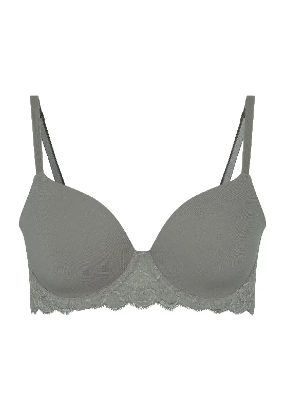 women’s satin briefs-Luxury Moments Lace T-Shirt Bra | Antique Green 71503-2668