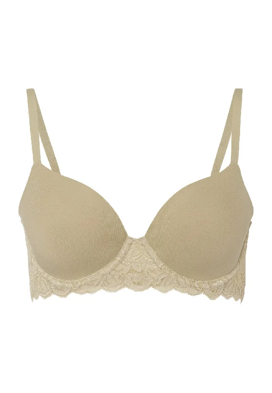 hypoallergenic underwear-Luxury Moments Lace T-Shirt Bra | Moss Green 71503-2720