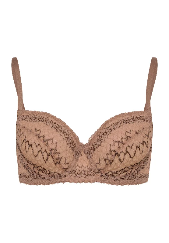 comfy boyshorts underwear-Thalie Underwire Bra | Animal Lace Biscotto 72941-2915