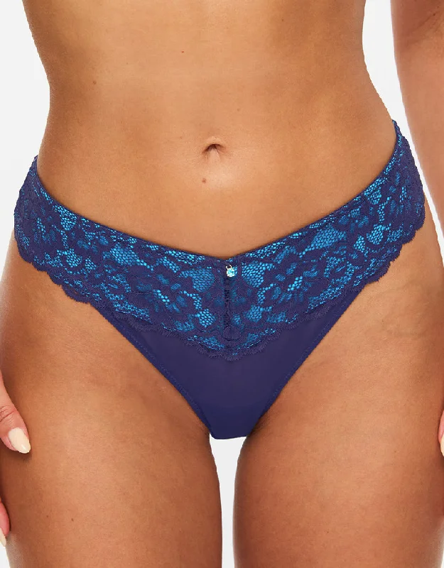 floral lace underwear-Ann Summers Sexy Lace Thong Dark Blue