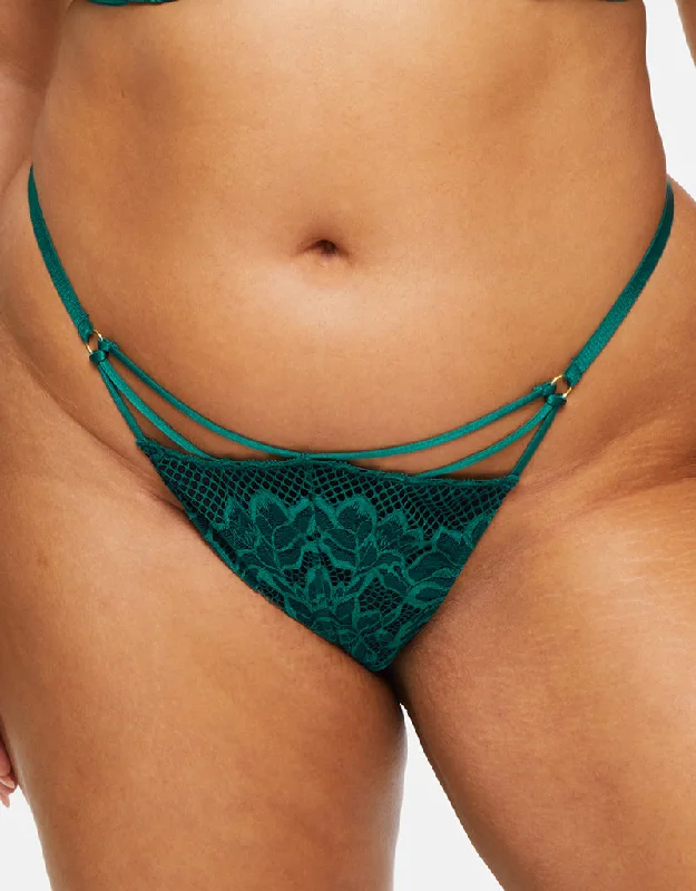 breathable sports underwear-Ann Summers The Lasting Lover Thong Green/Black