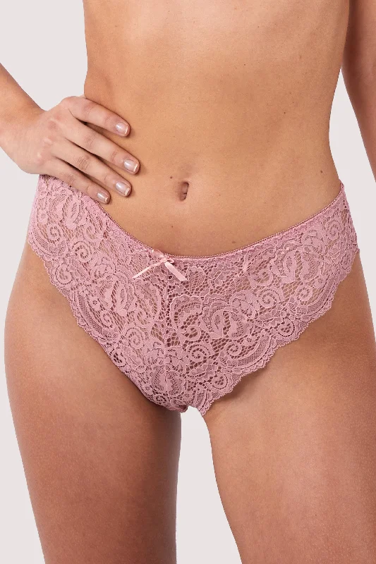 floral bikini panties-Ariana Ash Rose Lace Brief