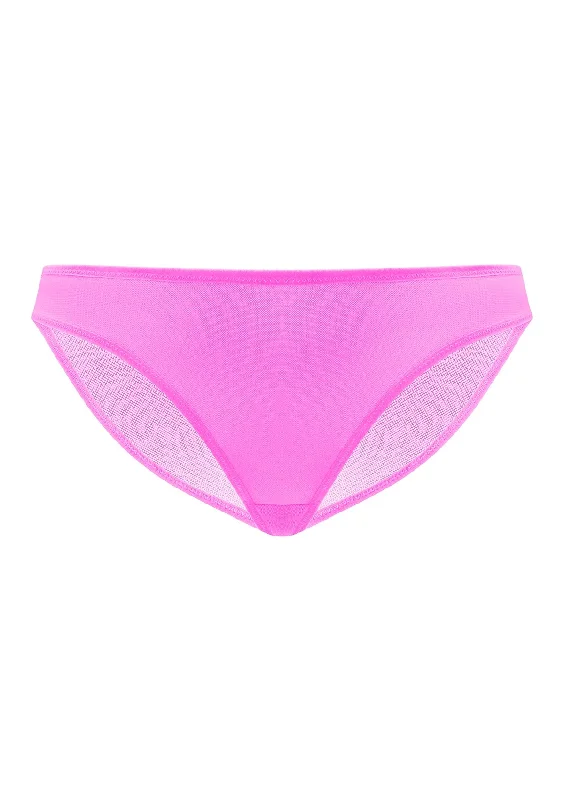 women’s floral thong-Billie Smooth Barbie Pink Sheer Mesh Bikini Underwear