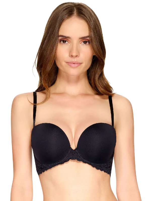 breathable mesh underwear-Deep Plunge Push Up Bra 7479