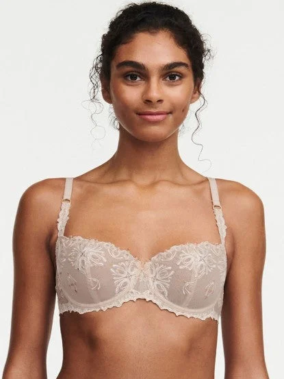 low-rise hipster panties-Chantelle Champs Elysees Lace Unlined Demi Bra