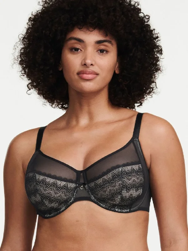 comfy bamboo panties-Chantelle Révèle Moi 4-Part Bra  - Black