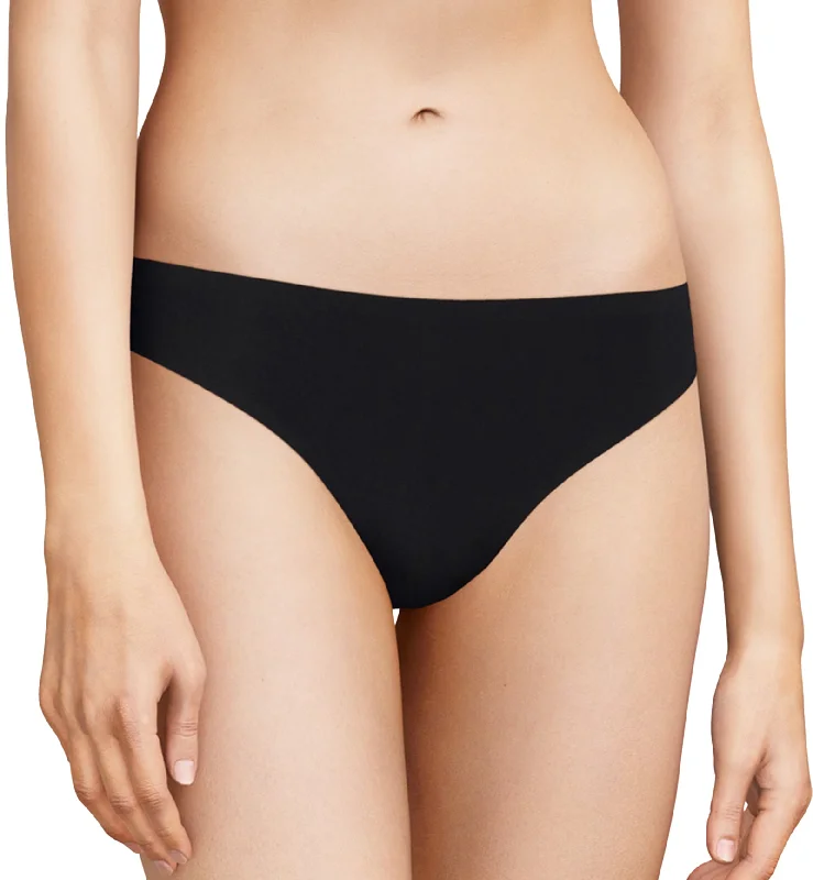 high-waisted silk underwear-Chantelle Softstretch Thong (C26490) - Black