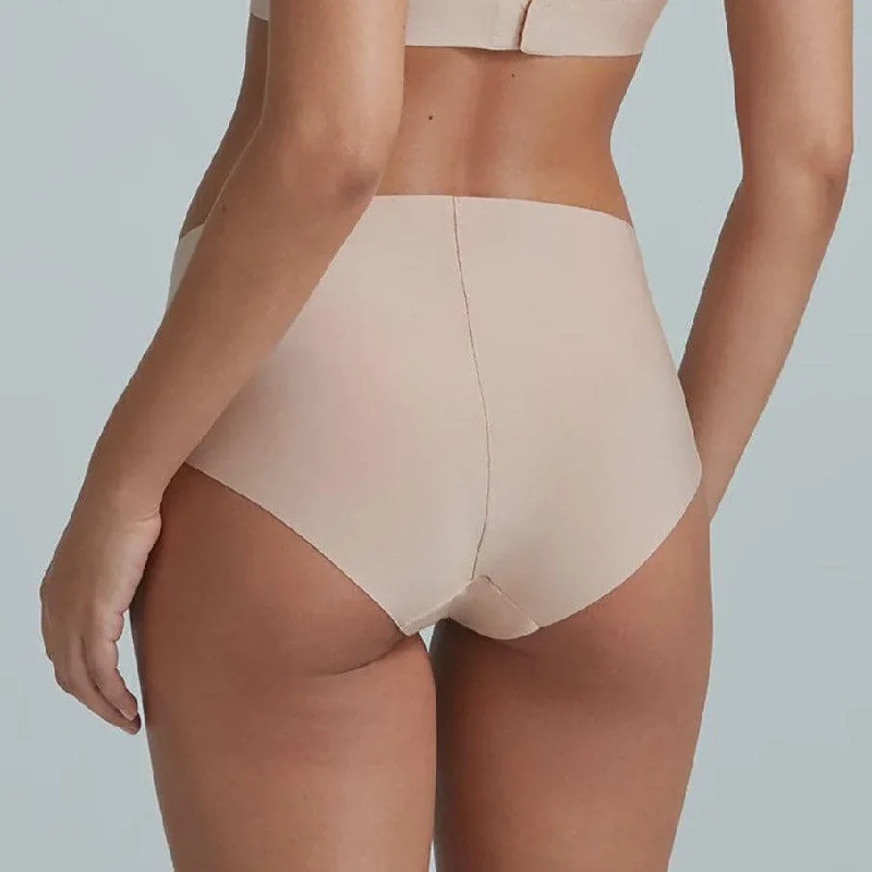 breathable satin panties-Commando Butter Bikini BK03 in Beige