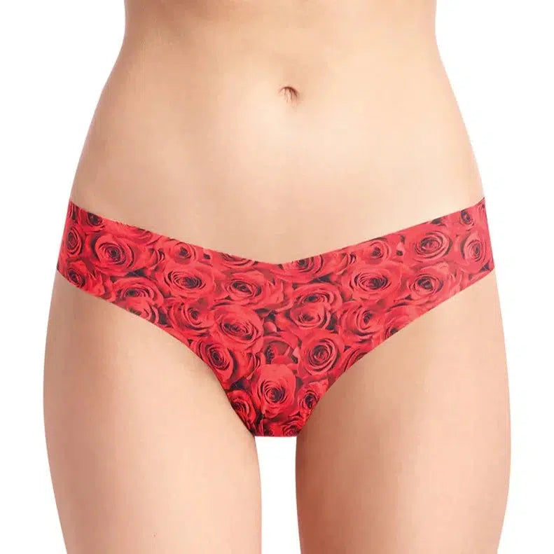 seamless cotton thong-Commando Classic Rose Thong CT02