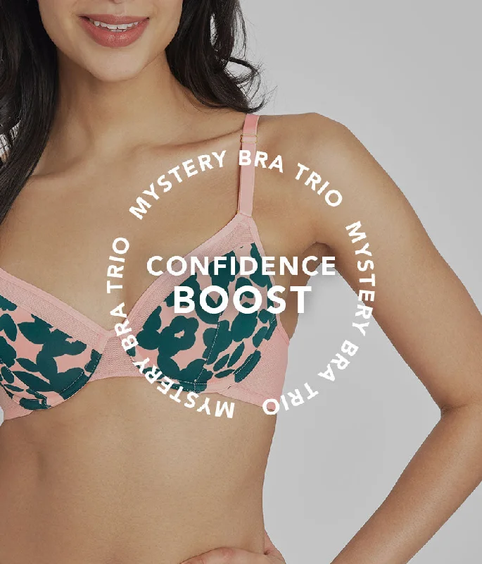 women’s soft thong-Confidence Boost Mystery Bra Trio