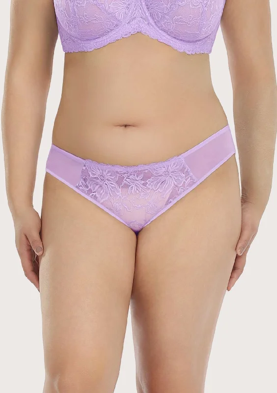 trendy boyshorts underwear-HSIA Breathable Sexy Lace Purple Bikini Underwear