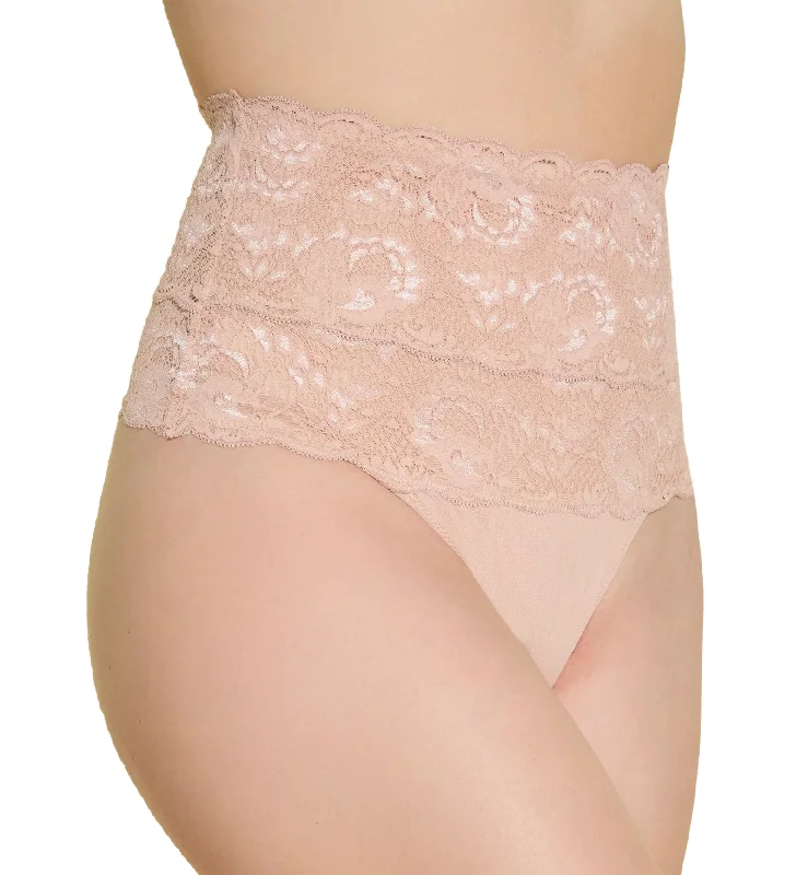 breathable lace panties-Cosabella Never Say Never Sexy High Waisted Shaper Thong (NEVES03) - Sette