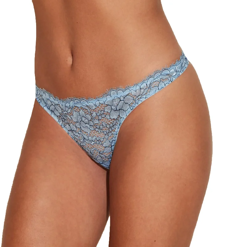 organic cotton underwear-Cosabella Pret-A-Porter Modal Low Rise Thong (PRETA0322) - Aasmani Blue/Navy