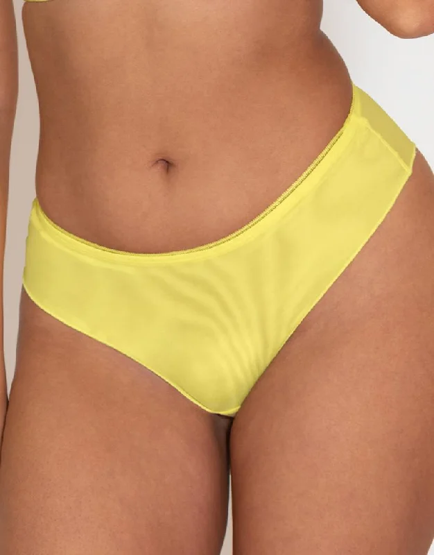 low-rise hipster panties-Curvy Kate Lifestyle Short Lemon