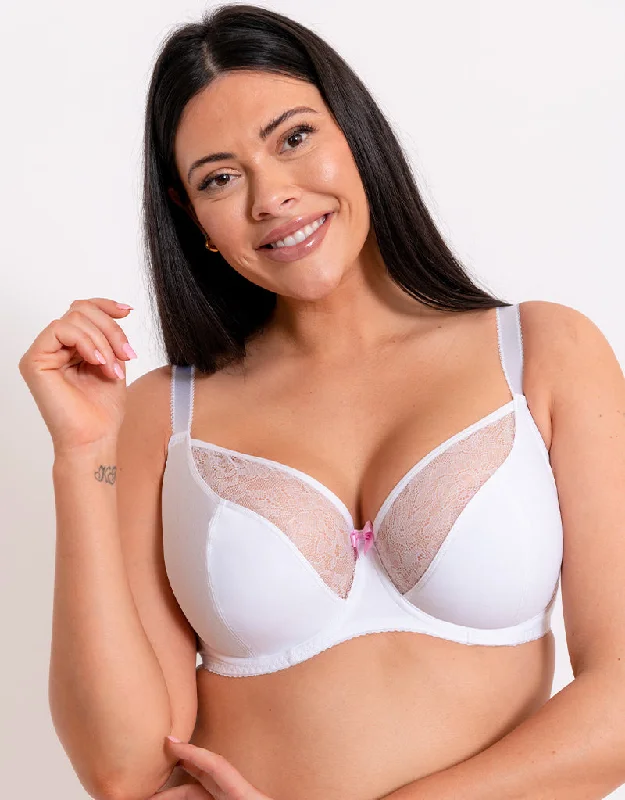 lightweight cotton panties-Curvy Kate Moody Bloom Balcony Bra White