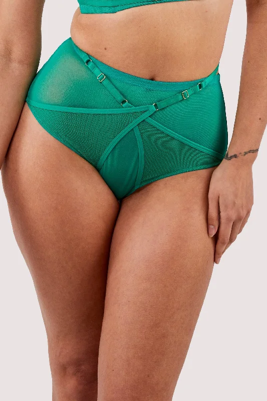 breathable sports underwear-Eddie Green Crossover Wrap High Waist Brief