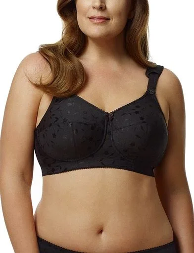 women’s seamless thong-Elila Jacquard Soft Cup Bra, BLACK