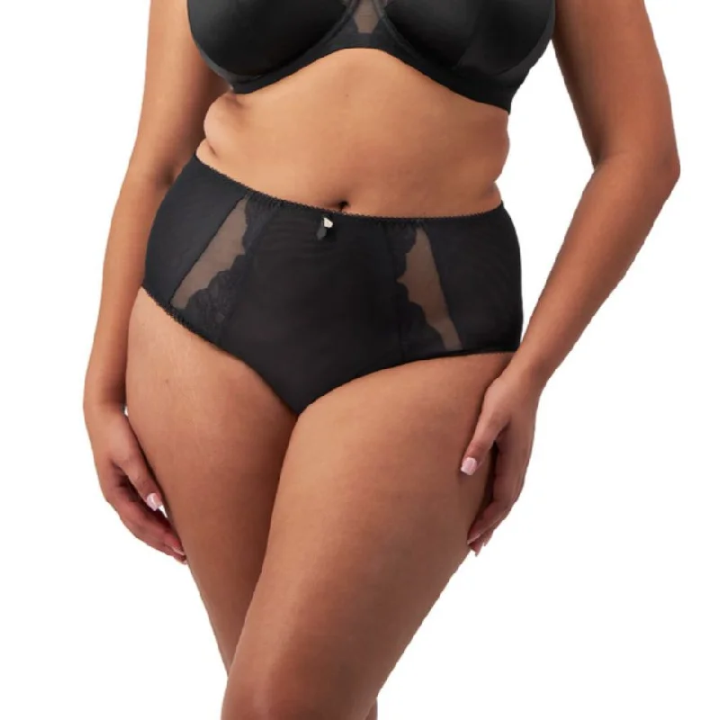 women’s mesh panties-Elomi Cate Allure Full Brief in Black EL302451