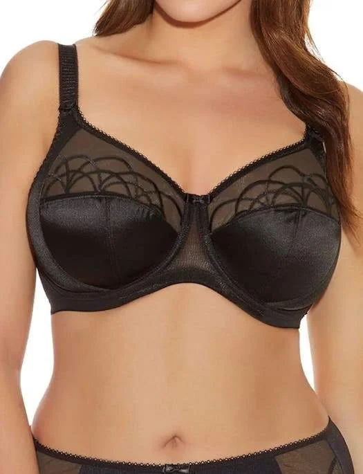 breathable mesh underwear-Elomi Cate Full Cup Bra, BLACK