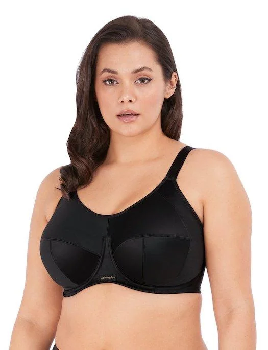 floral cotton panties-Elomi Energise Sports Bra, BLACK