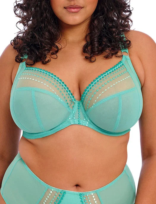 breathable mesh underwear-Elomi Matilda Convertible Plunge Bra, JADE