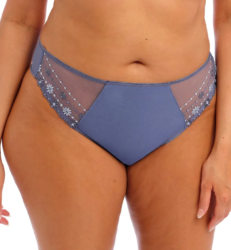 breathable sports underwear-Elomi Matilda Thong (8907) - Denim Daisy