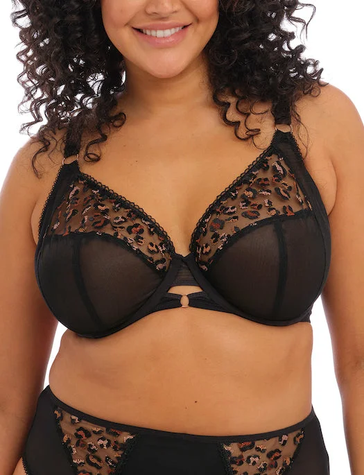 women’s cozy briefs-Elomi Namrah Underwire Bandless Plunge Bra