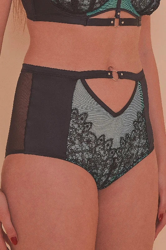 breathable cotton thong-Emelda High Waist Brief