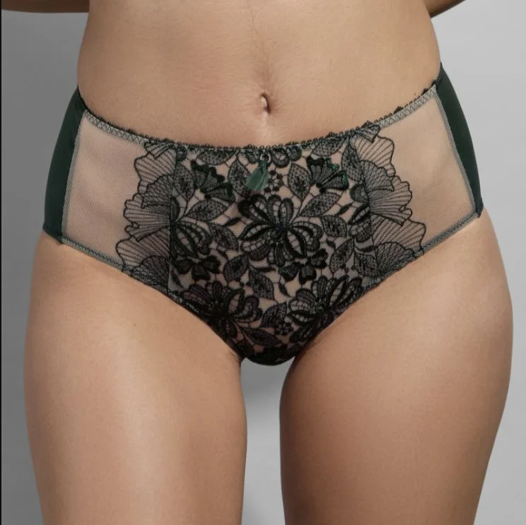 women’s luxury thong-Empreinte Agathe Panty 05204 in Fougere