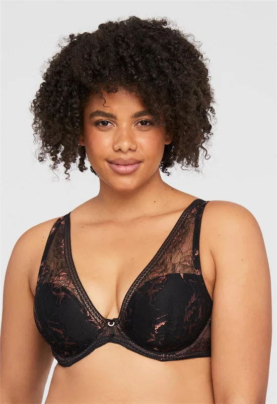 soft bamboo panties-Enchanted Mystique Plunge Bra