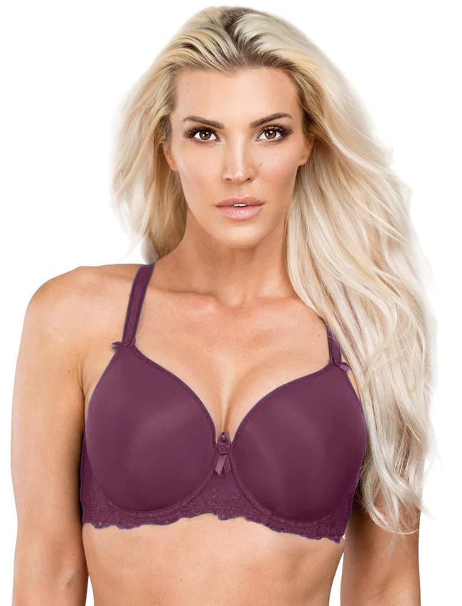 high-cut thong-Fit Fully Yours Elise Plum/Underwire Moulded Cup (#B1812)