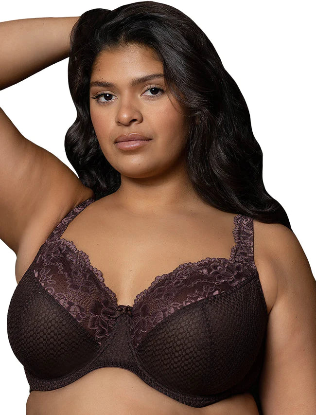 postpartum underwear-Fit Fully Yours Serena Lace-Chocolate/Underwire (#B2761)