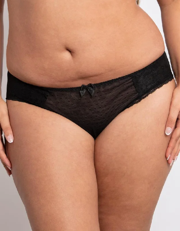 lightweight mesh underwear-Flirtelle Eve Brazilian Brief Black/Latte