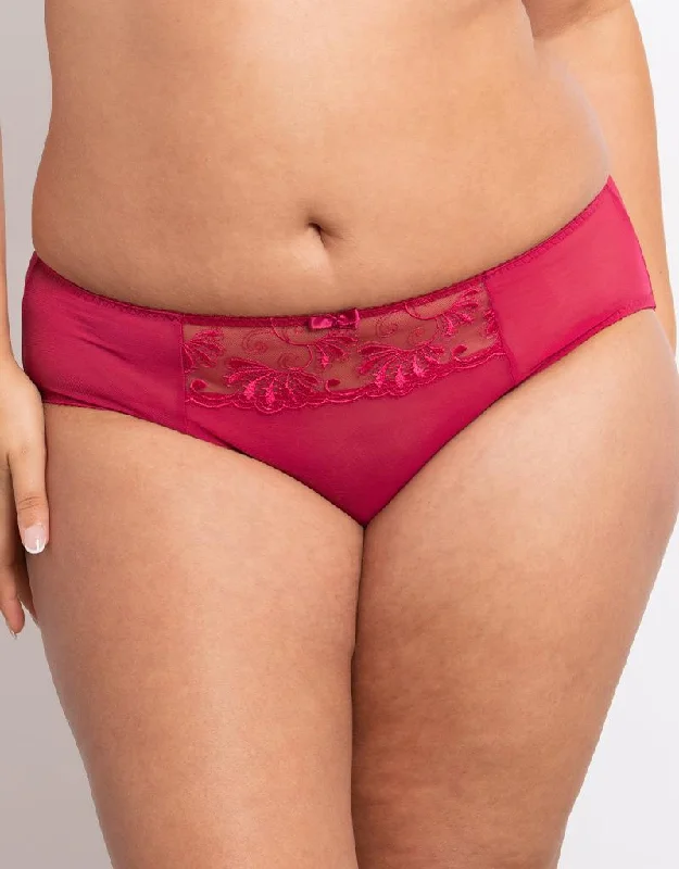 women’s lace panties-Flirtelle Orla Brief Raspberry