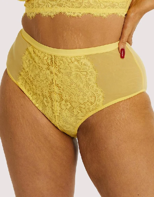 soft bamboo briefs-Gabi Fresh x Playful Promises Bella High Waist Brief Lemon