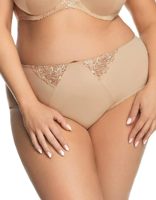 luxury silk underwear-Gorsenia Lucianna Brief Beige