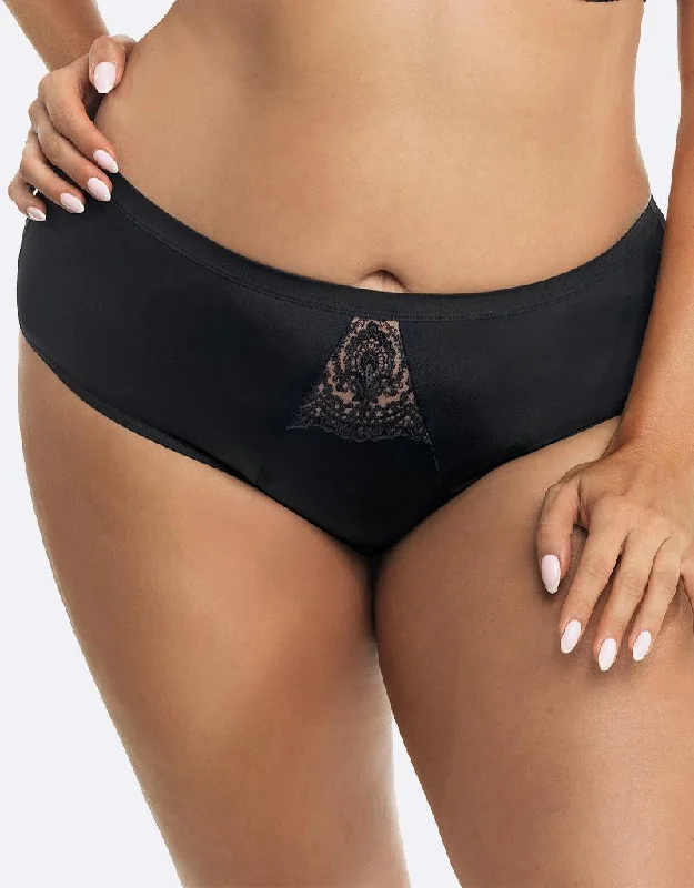 stretchy cotton underwear-Gorsenia Milano Brief Black