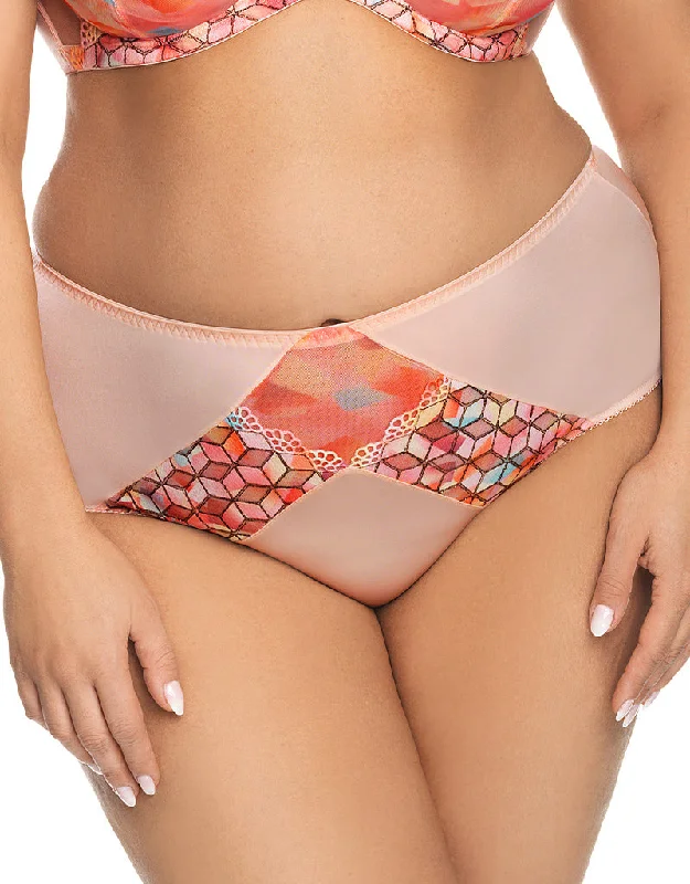 high-waisted lace panties-Gorsenia Rainbow Brief Multicolour