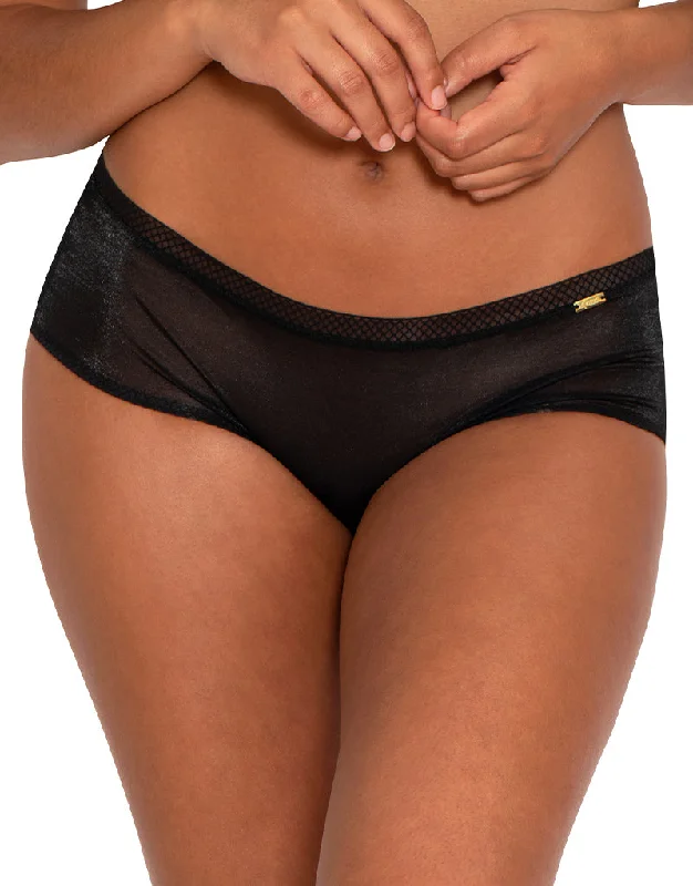 women’s satin thong-Gossard Glossies Short Black