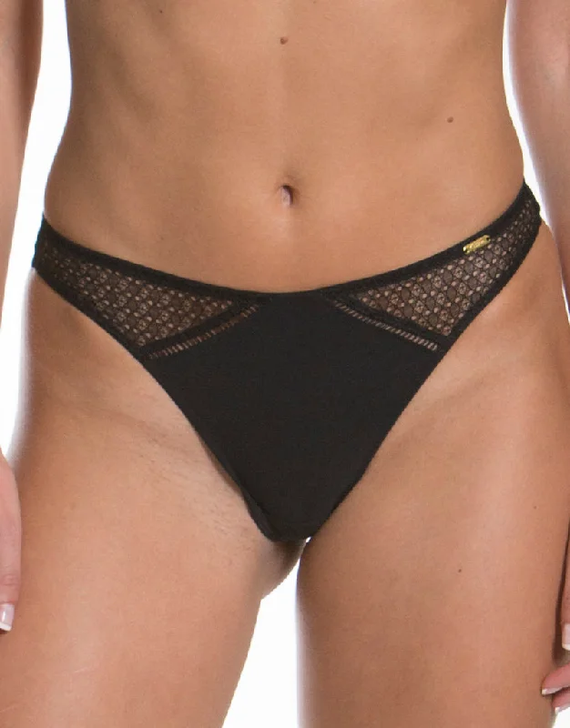 trendy mesh thong-Gossard Graphic Luxe Thong Black