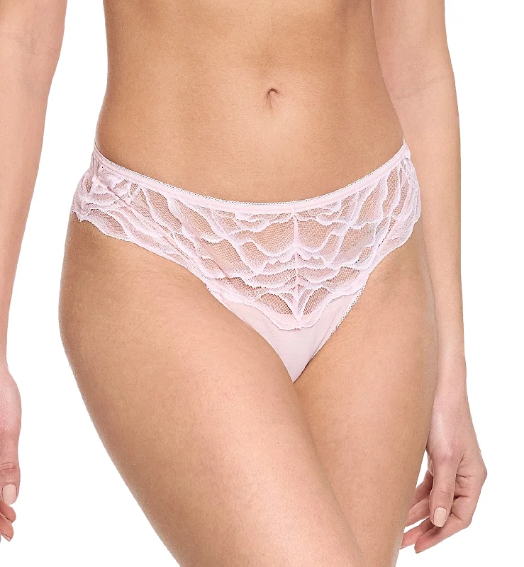 stretchy lace thong-Hanky Panky Silhouette Floral Natural Rise Thong (7F1664) - Vie En Rose