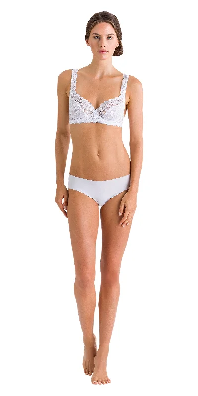 floral satin panties-Hanro Luxury Moments Underwire Bra