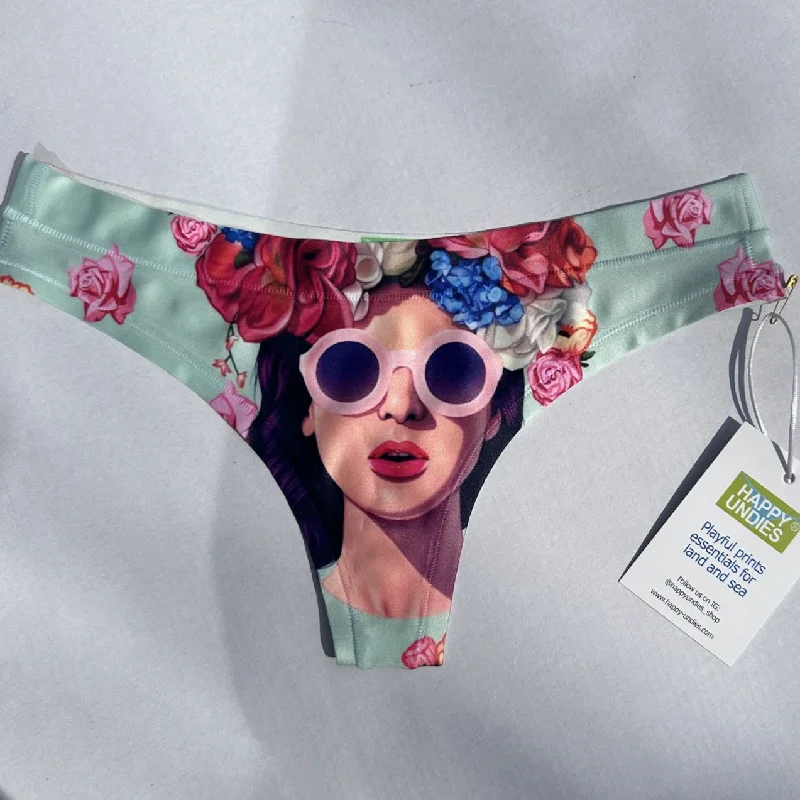 women’s period briefs-Happy Undies Pink Glasses String